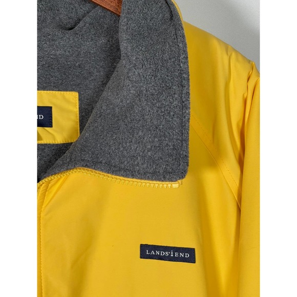 Lands' End Jackets & Coats Mens Lands End Yellow Fleece Lined Zip
